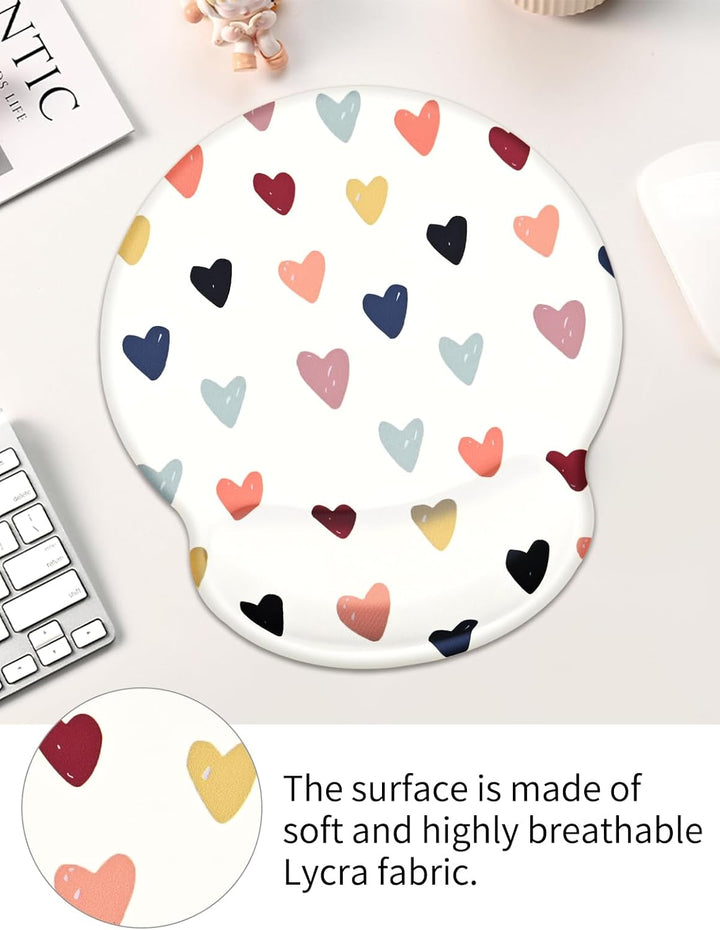 Niedlich ergonomisches Mauspad mit Handgelenkauflage,Schmerzlinderung Memory Foam Mousepad mit Rutsc