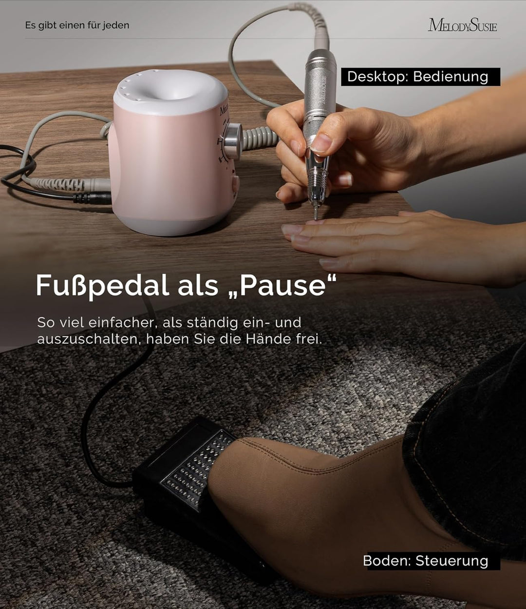 MelodySusie Elektrische Nagelfräser 30000 U/Min Professionelle Elektrische Nagelfeile Maniküre Pedik