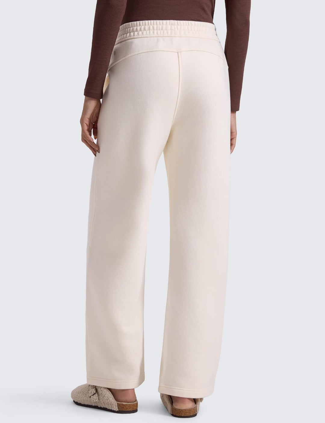 CRZ YOGA Damen Jogginghose Gefütterte Baumwolle Joggers Soft Freizeithose Winter Lounge Hosen mit Ta