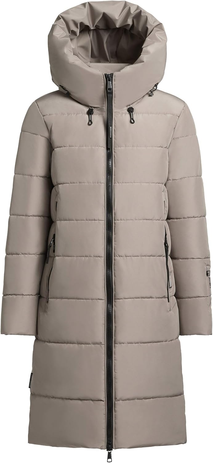khujo - Damen - Wintermantel - Jilias 5 Steppmantel Winterjacke, XS Greige