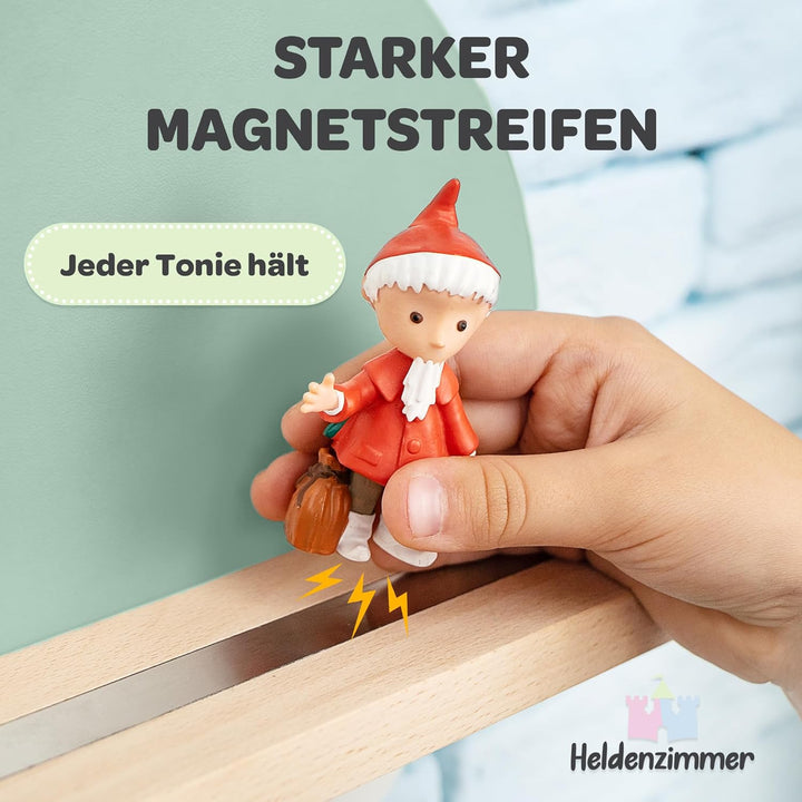 Tonie Regal Wolke Grün für Toniebox 1 & 2 [GRATIS Tragetasche] bis 20 Figuren - Mädchen und Junge -