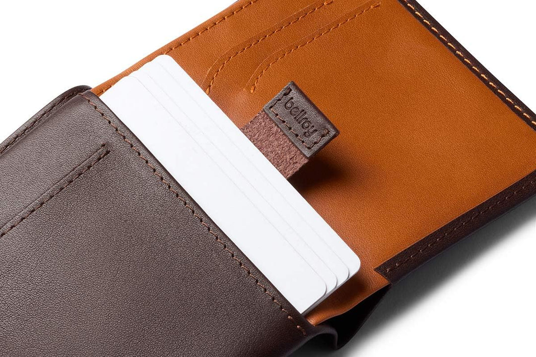 Bellroy Note Sleeve – dünne Lederbörse, mit RFID-Schutz (max. 11 Karten Plus Scheine) - Java Caramel