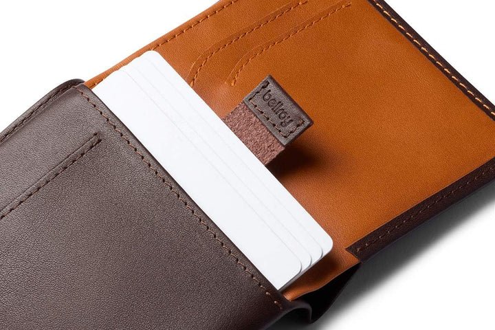 Bellroy Note Sleeve – dünne Lederbörse, mit RFID-Schutz (max. 11 Karten Plus Scheine) - Java Caramel