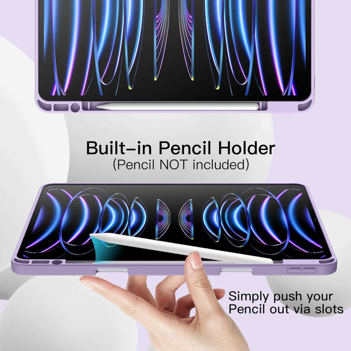 JETech Hülle für iPad Pro 12,9 Zoll (6./5. Generation, Modell 2022/2021) mit Stifthalter, Unterstütz