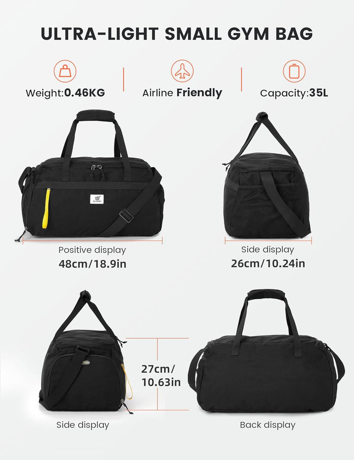 SKYSPER 35L Sporttasche & Reisetasche für Damen Und Herren - mit Schuhfach & Nassfach, Gym Bag & Tra