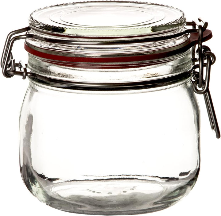 BigDean 12 Drahtbügelgläser 600ml Einmachgläser mit Bügelverschluss, 600ml