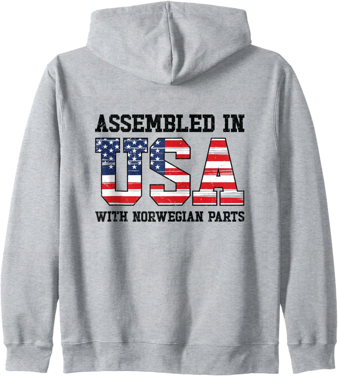 Norwegischer Amerikanischer Patriot USA Grown Norwegen US Flagge Kapuzenjacke