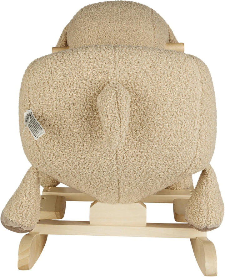 Sterntaler Schaukeltier Schaf Flocke - Schaukeltier aus Plüsch mit weicher Sitzfläche - Schaukelpfer