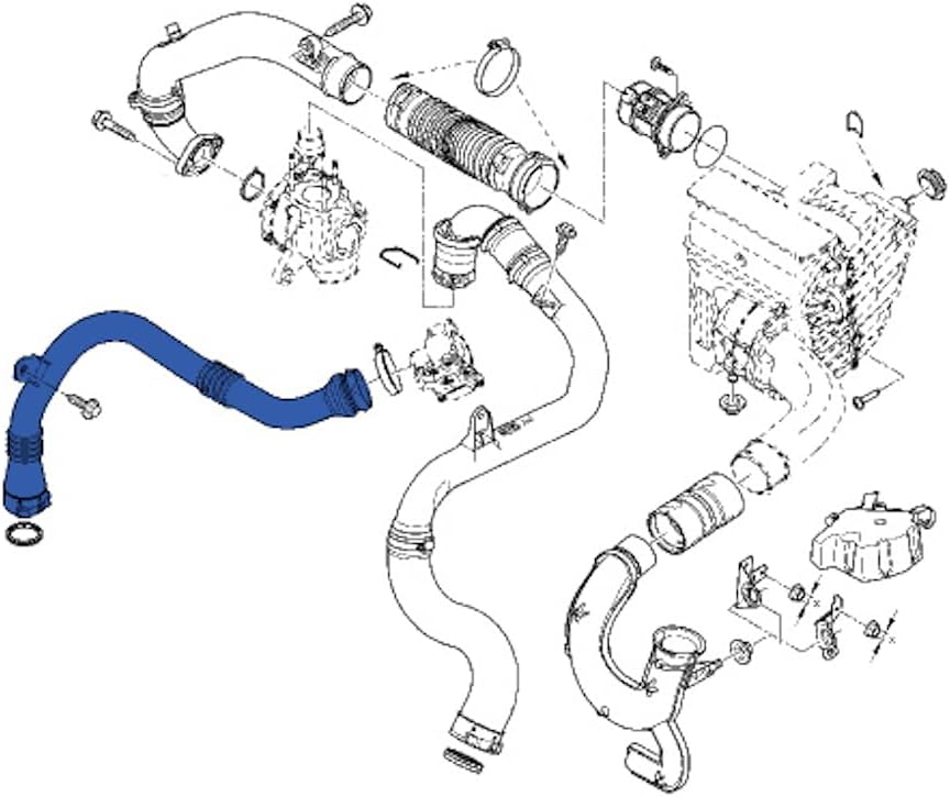 WIELEN Kompatibel mit IntercoOLER Schlauch Turbo Luft Renault Scenic III, Megane III 1.9 DCI 8200804