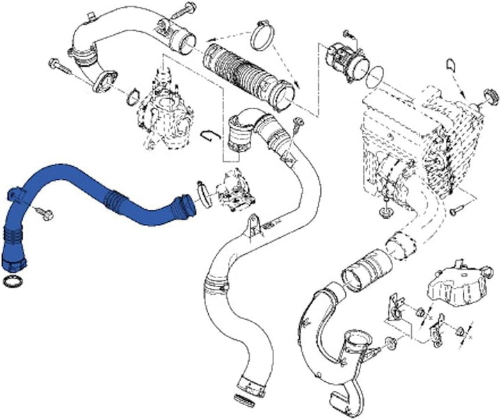 WIELEN Kompatibel mit IntercoOLER Schlauch Turbo Luft Renault Scenic III, Megane III 1.9 DCI 8200804