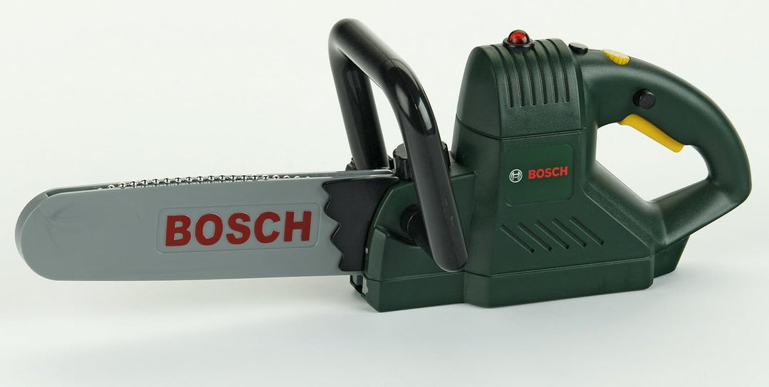 Theo Klein 8430 Bosch Kettensäge | Batteriebetriebene Spielzeugsäge mit realistischem Sägegeräusch u