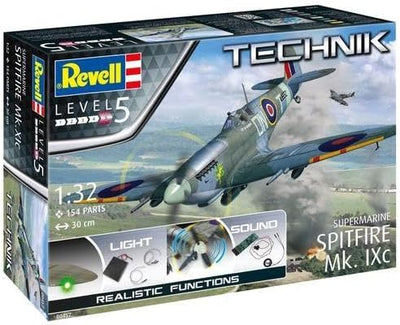 Revell 457 Supermarine Spitfire Mk.IXc-Tech Zubehör, Unlackiert