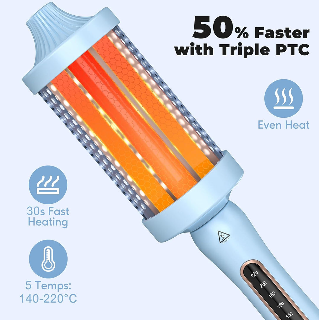 Farery Thermobürste, Thermal Brush, 60mm Heisse Bürste für lockeres & voluminöses Haar, Keramik-Turm