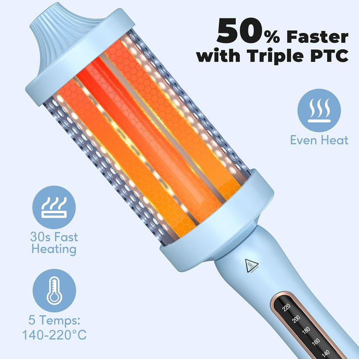 Farery Thermobürste, Thermal Brush, 60mm Heisse Bürste für lockeres & voluminöses Haar, Keramik-Turm