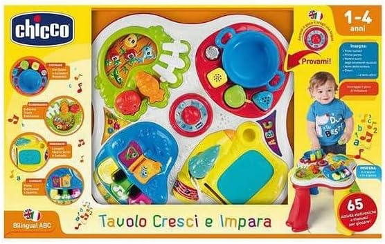 Chicco Artsana Spieltisch für Kinder Tisch Wachse und Lerne, Tisch Wachse und Lerne