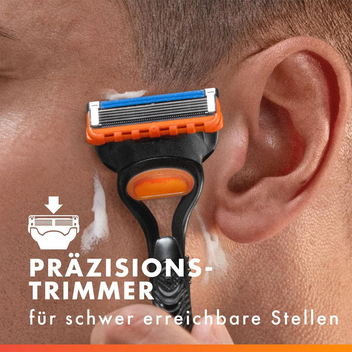 Gillette Fusion5 8 Ersatzklingen, mit grösserem Gleitstreifen für ein sanftes Gleiten und 5 Klingen