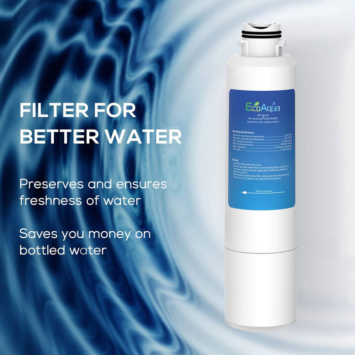 EcoAqua EFF-6027A Kühlschrank Wasserfilter Kompatibel mit Samsung DA29-00020B, DA29-00020A, 04609101