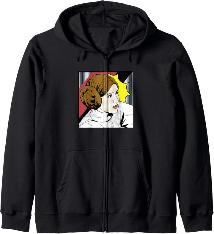 Star Wars Princess Leia Pop Art Comic Portrait Kapuzenjacke