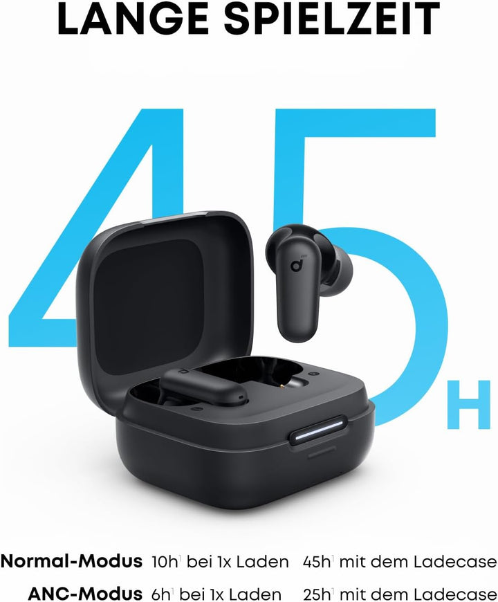 soundcore P30i by Anker Noise Cancelling Earbuds, smarte Geräuschunterdrückung, kraftvolle Bässe, 45