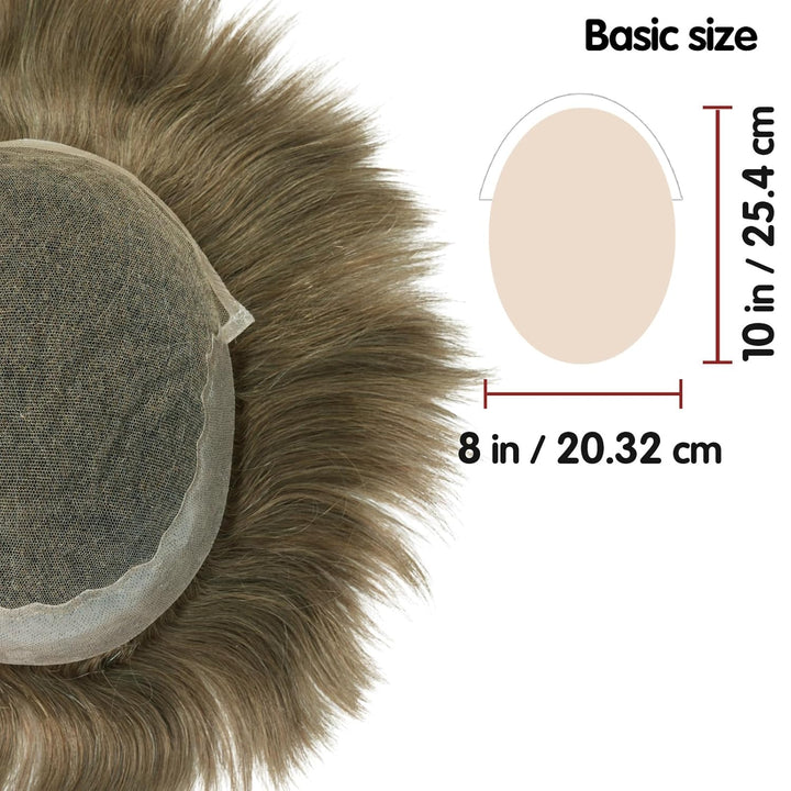 Lordhair Perücke Männer,Realität Toupet,Französische Spitzen weben mit Zwei Seiten und hinter sich P