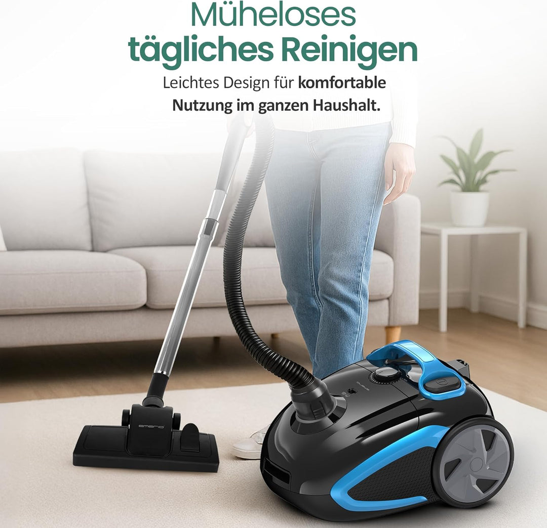 Emerio ECO Staubsauger mit Beutel Preis-/LEISTUNGSSIEGER Haus&Garten Test Note 1,7 Swirl Y101 800 Wa