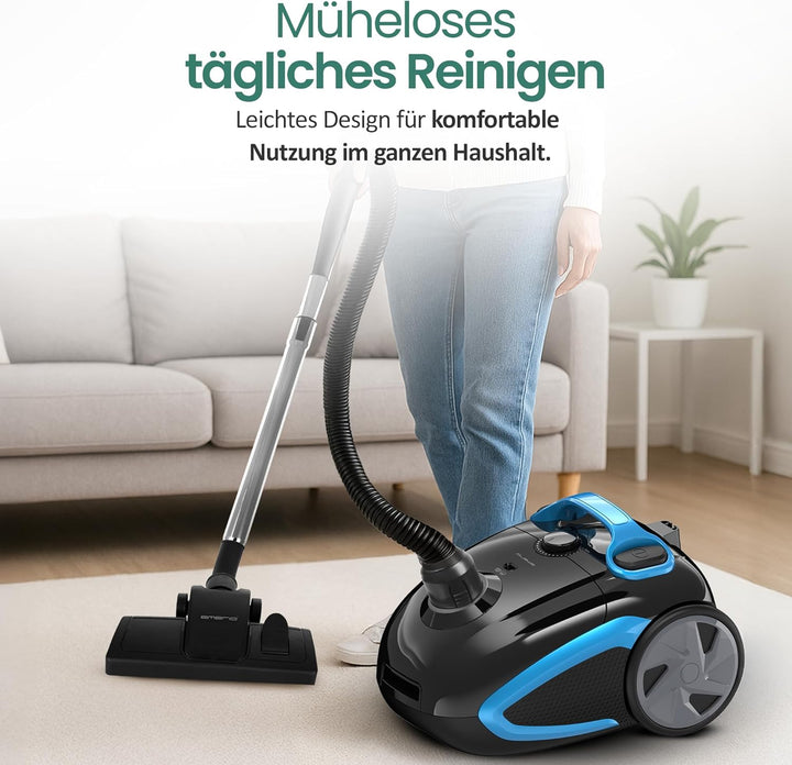 Emerio ECO Staubsauger mit Beutel Preis-/LEISTUNGSSIEGER Haus&Garten Test Note 1,7 Swirl Y101 800 Wa
