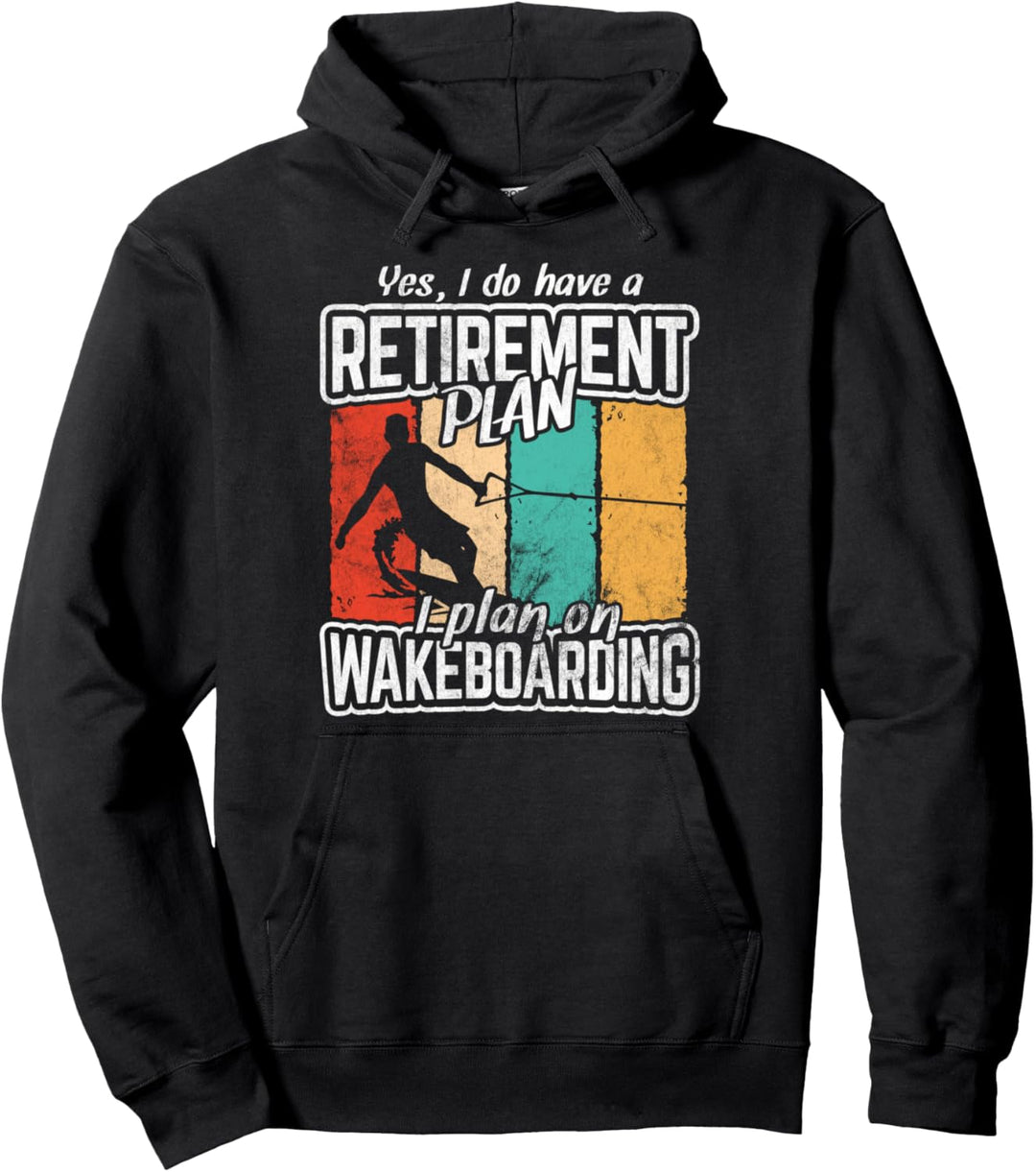 Wakeboarding Retirement Wassersport Rentner Wakeboarding Pullover Hoodie