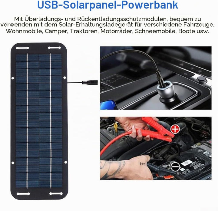 Solar-Batterie-Ladegerät, 30 W, Solarpanel, 12 V, Erhaltungsladegerät, Batterie-Ladegerät-Set, Maint