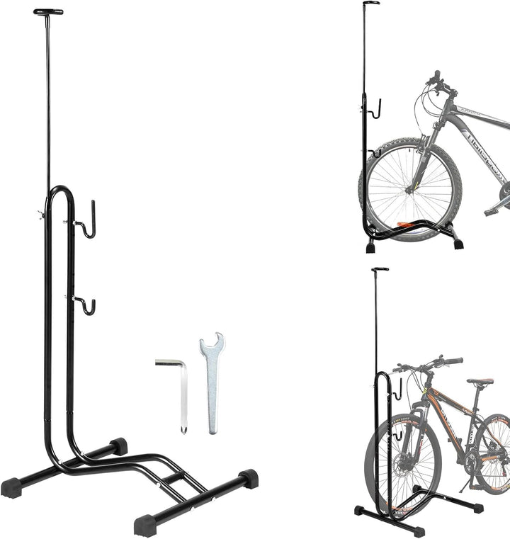 Fiqops 3 in 1 Fahrradständer Boden 20 bis 29 Zoll, Fahrräder Wartungsständer waagerecht und senkrech