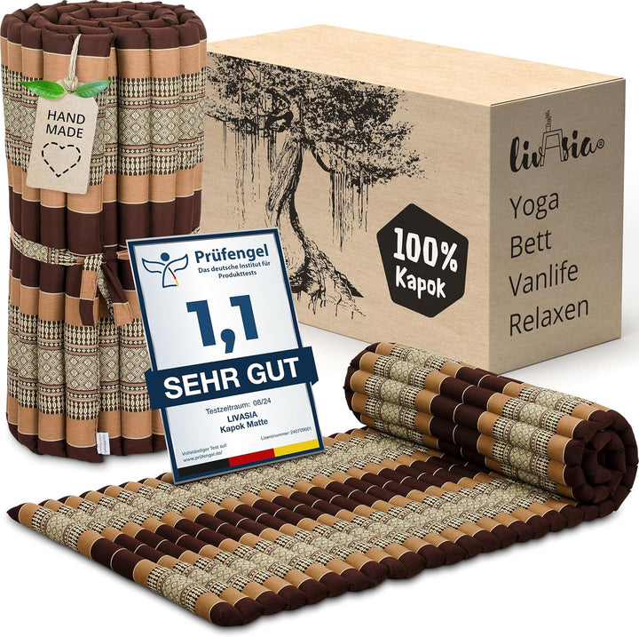 livasia Rollmatte Rollmatratze L-200x110x4,5cm, Gästebett Gästematratze 1 Person, Reisebett Kofferra