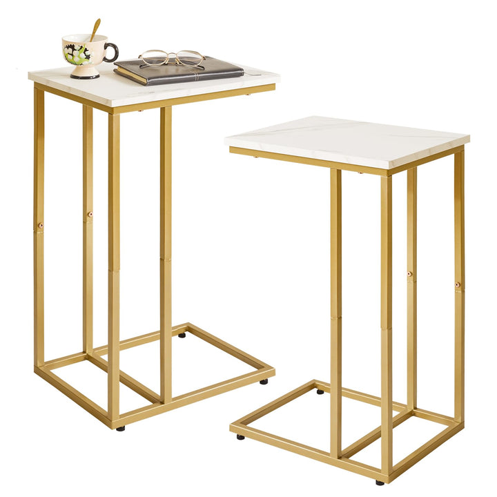 Aibiju 2 Stücke Beistelltische fürs Wohnzimmer, Betttisch Laptoptisch, Sofa Beistelltisch, Geeignet