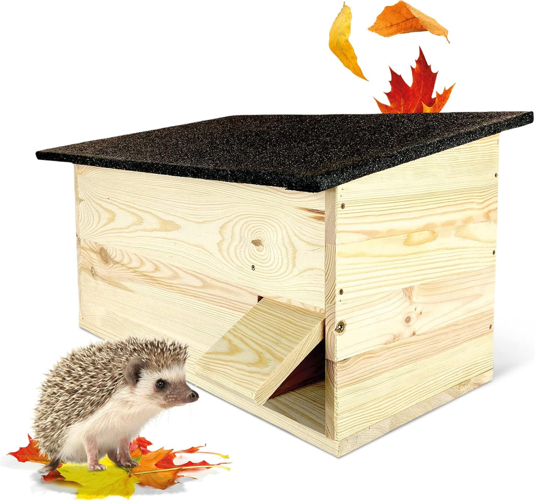 gartenetage Igelhaus mit Rattenklappe & Labyrinth-Eingang/Igelhaus Winterfest mit Boden Katzensicher
