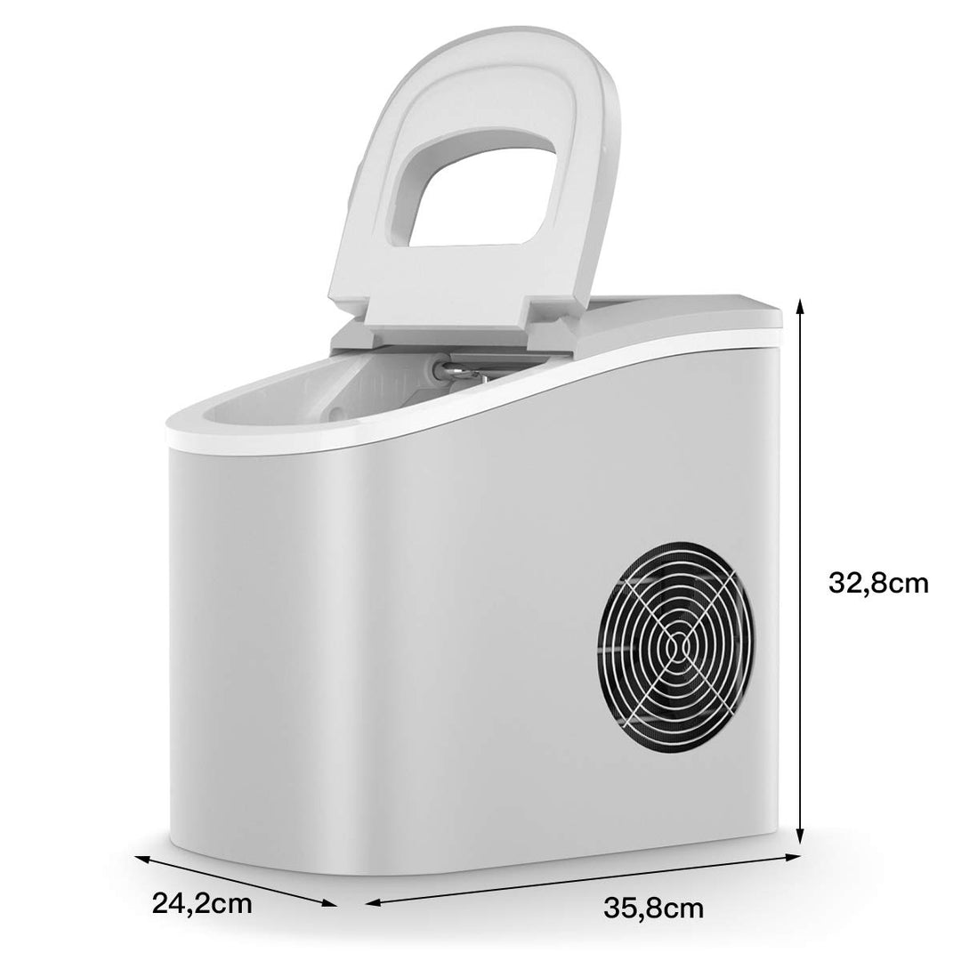 GOPLUS Eiswürfelmaschine, 12kg in 24 Std. Eiswürfelbereiter mit 2 Eiswürfel-Grössen & 2,2 Liter Wass