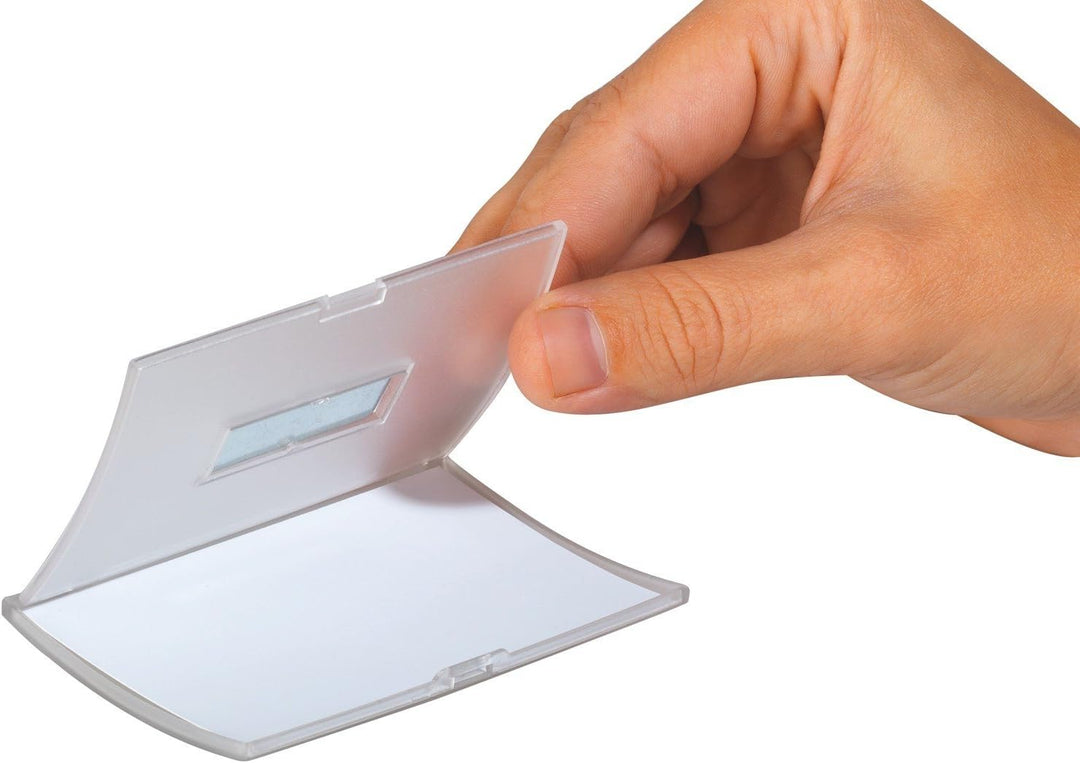 Durable Namensschild Click Fold, mit Magnet, 40 x 75 mm, 70% recycl. PP, 10 Stück, 821219, 40 x 75 m