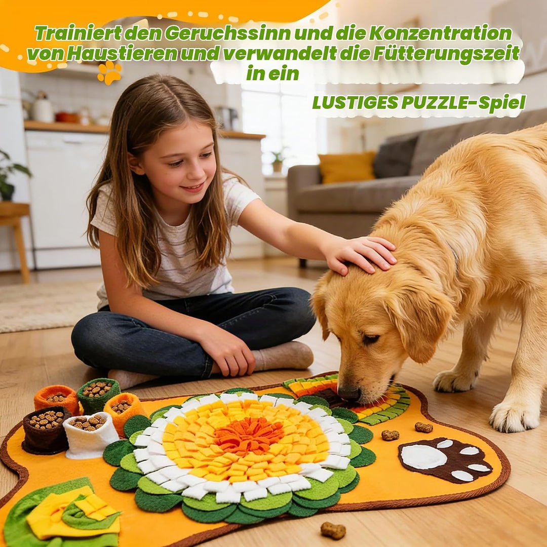 Schnüffelteppich Hund Universal, Waschbar Trainingsmatte Fütterteppich, Hautfreundlich Schnüffeltepp