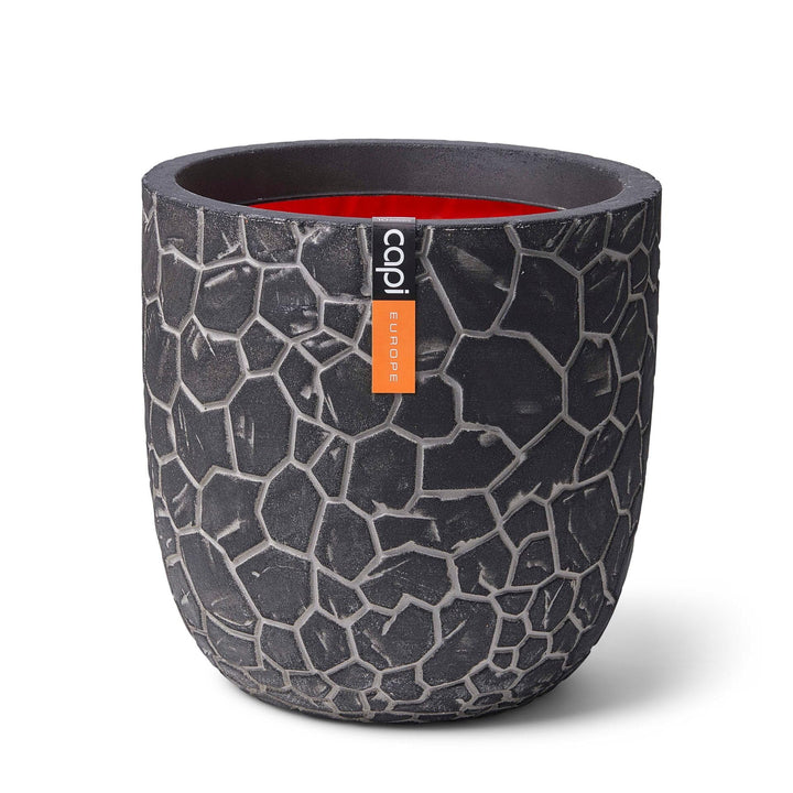 Capi Europe - Topf Kugel Clay NL - 43x41 - Anthrazit - Blumentopf für den Innen- und Ausseneinsatz -