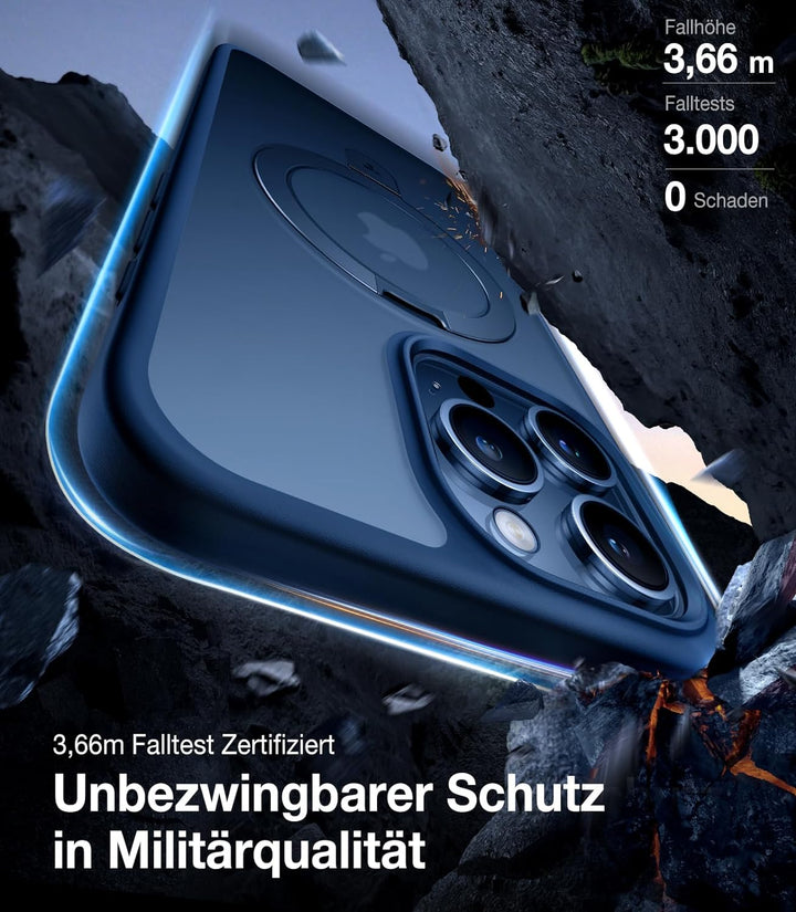TORRAS Ostand All-in-One für iPhone 15 Pro Max Hülle für MagSafe (Stärkste Magnetkraft, Unsichtbarer