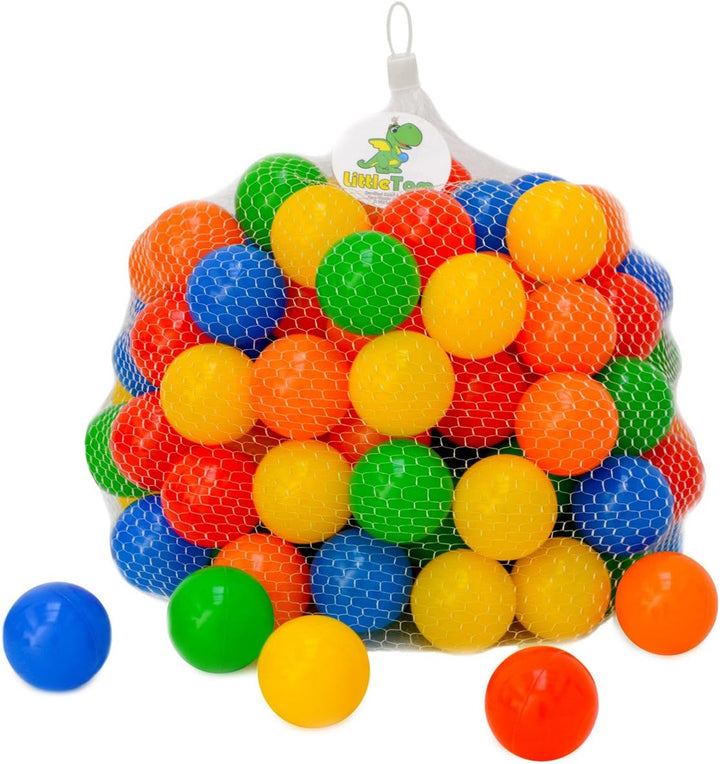 LittleTom 120 Bunte Bälle für Bällebad 5,5cm Babybälle Plastikbälle Baby Spielbälle, 120