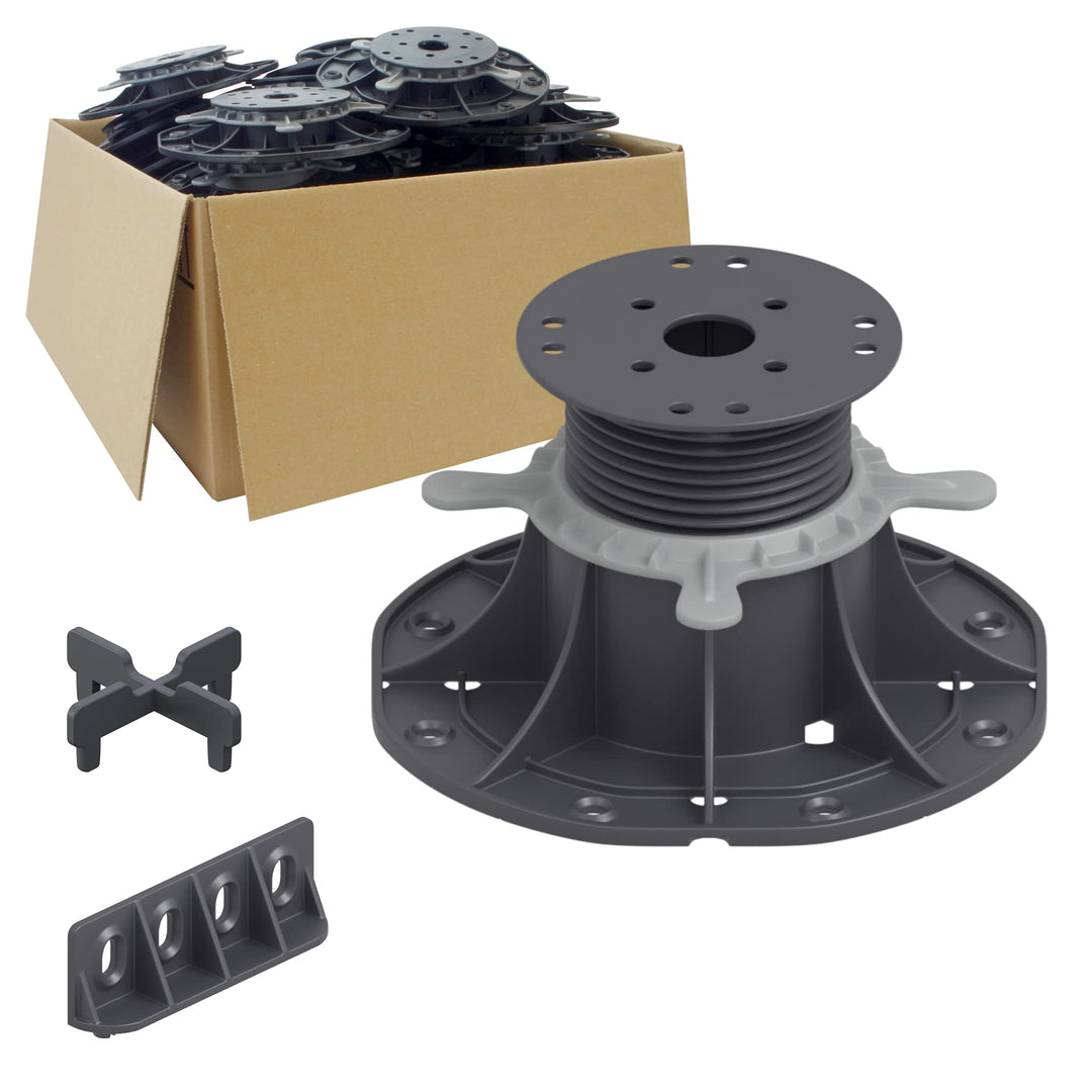 25 Stück Trevendo® Universal Stelzlager & Plattenlager XL 70-120 mm für Holz, WPC und Stein Universa