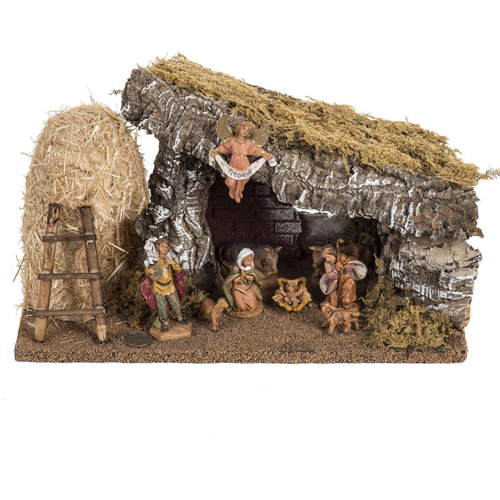 Holyart Hütte mit Strohhaufen Fontanini Krippe 6.5 cm, Leer, Leer
