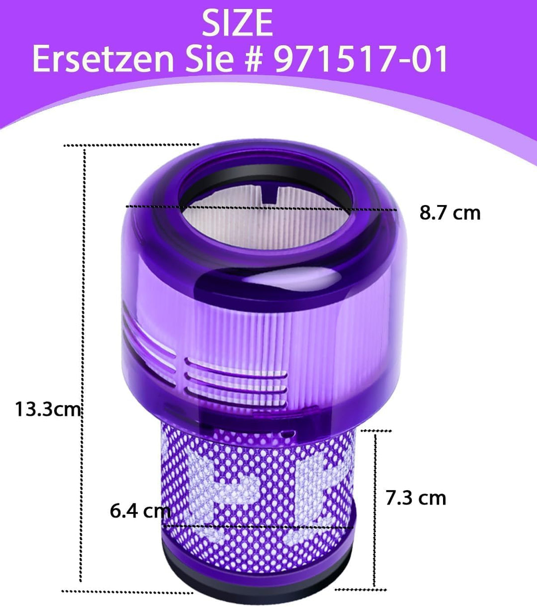 ROMIVO 2 Stück Filters für Dyson V12, Filter für Dyson V12 Slim Absolute Filter Absolute Total Clean