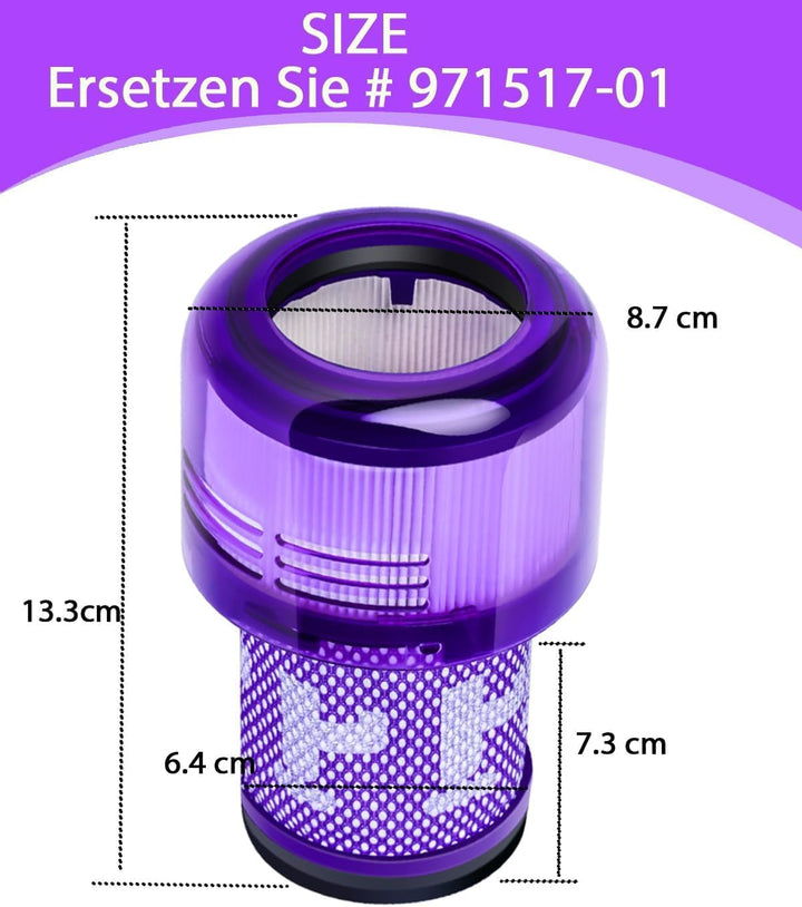 ROMIVO 2 Stück Filters für Dyson V12, Filter für Dyson V12 Slim Absolute Filter Absolute Total Clean