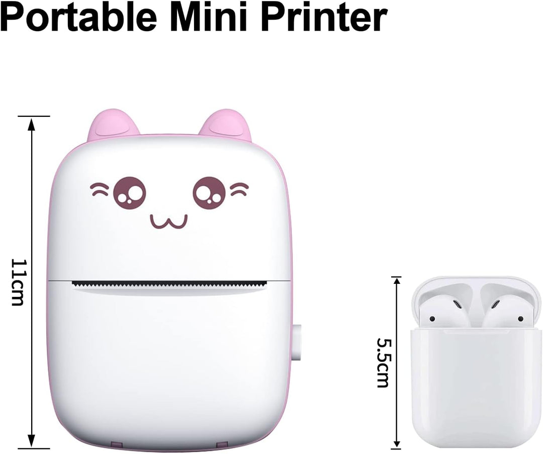 PNGOS Mobile Printer Bluetooth Printer Mobile Phone Inkless Thermal Printer Portable Photo Printer f