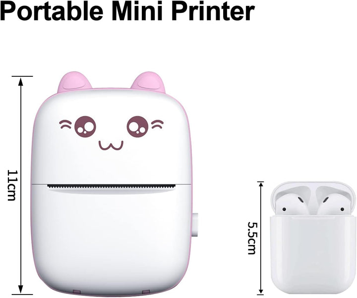 PNGOS Mobile Printer Bluetooth Printer Mobile Phone Inkless Thermal Printer Portable Photo Printer f