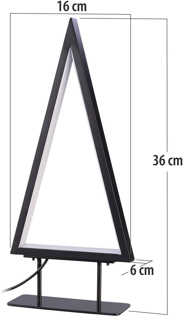 Carlo Milano LED Licht: Design-Metall-Weihnachtsbaum, 67 LEDs, 36 cm Höhe, 2 m USB-Stromkabel (Weihn
