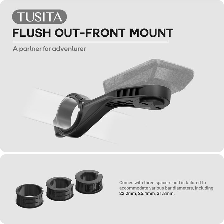 TUSITA Flush Out Front Halterung Kompatibel mit Wahoo Elemnt GPS Fahrradcomputer, Passend für 22.2mm
