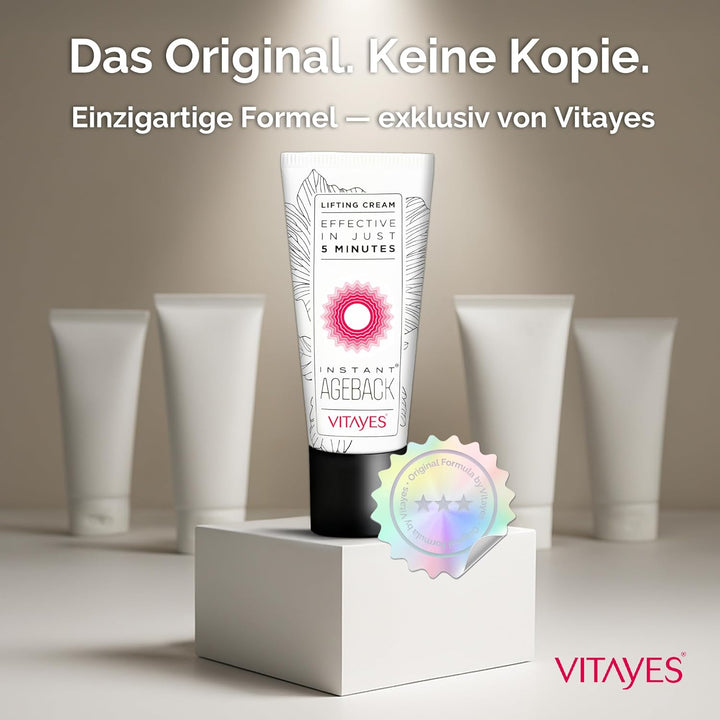 VITAYES Instant Ageback - Anti Aging Creme, Lifting Creme, Klinisch und dermatologisch getestet (15m