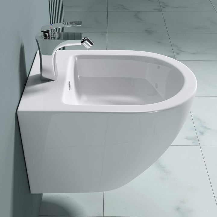 doporro WC-Bidet Düren179 Weiss 48,5x36x33 cm aus Keramik Wand-Bidet mit Überlauf Weiss | Düren179,