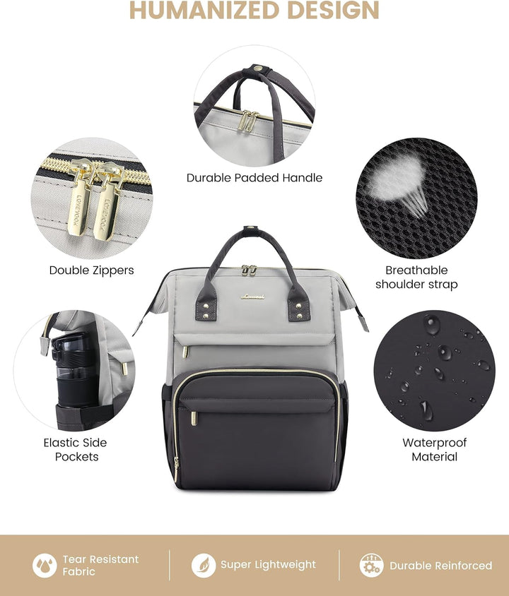 LOVEVOOK Rucksack Damen, Laptop Rucksack 17 Zoll, Schulrucksack Teenager | Reiserucksack Arbeitsruck