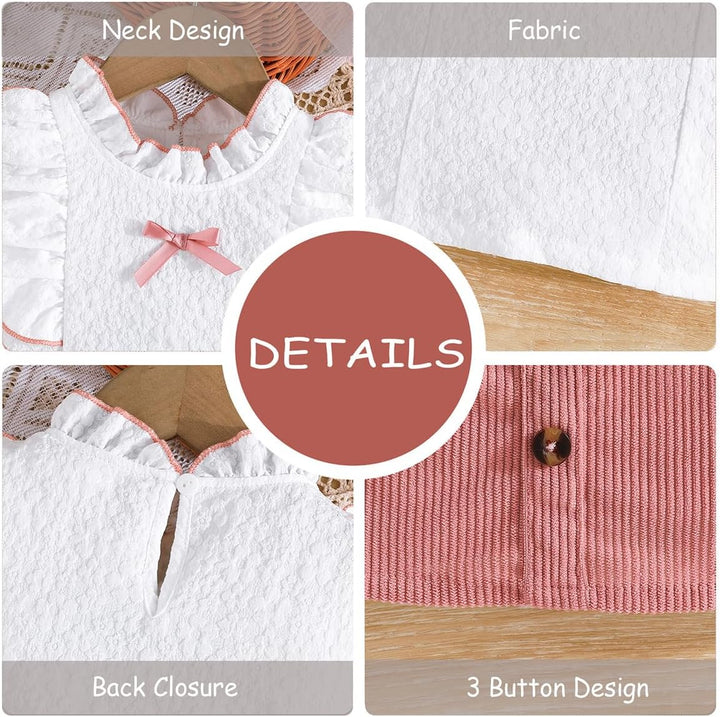 Kleinkind Baby Mädchen Outfits Rüschen Ärmellose Hemden Tops + Elegant Schleife Mini Rock 2 Stück Fr